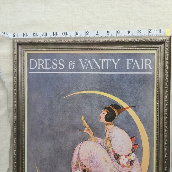 Framed Vanity Fair Magazine Cover of Oct 1913 Wall Art Art Deco Style 25 x 15.5" - Picture 9 of 9